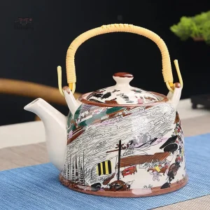 Théière en céramique artisanale
