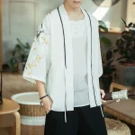 Veste Kimono Homme Élégante en tissu léger