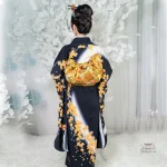 Vêtement asiatique pour femme, kimono authentique