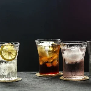 Verre japonais pour dégustation de whisky, style ondulé