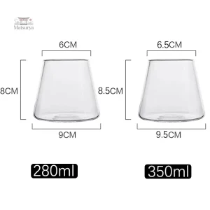 Design traditionnel du verre Japonais à base large