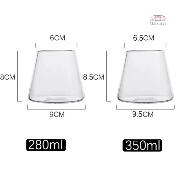 Verre Japonais stylé avec une base large et stable