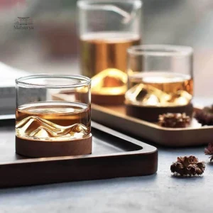 Verre Japonais avec base en bois