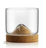 Verre artisanal avec base en bois