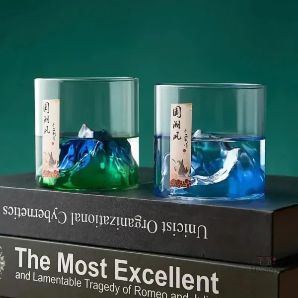 Verre Japonais avec motif Mont Fuji