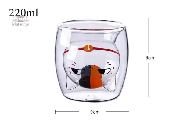 Verre japonais avec design Nyanko Sensei