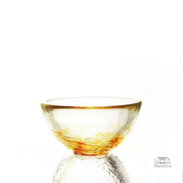 Verres à saké japonais en verre coloré, ensemble unique