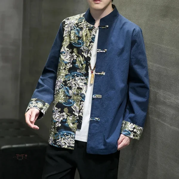 Kimono Homme avec motifs de vagues japonaises