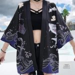 Veste kimono pour femme avec motifs originaux