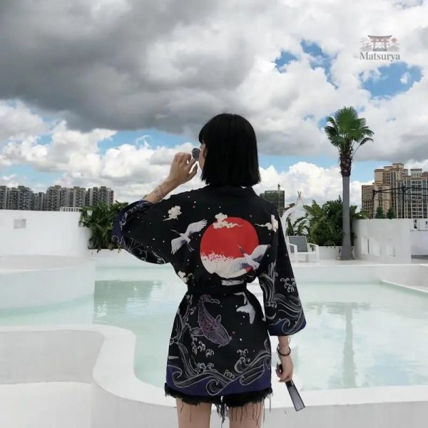 Veste femme en forme de kimono avec élégance