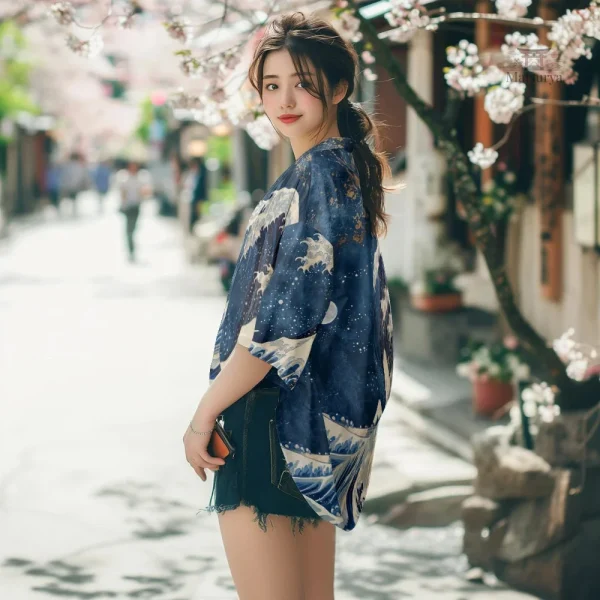 Veste élégante pour femme style japonais