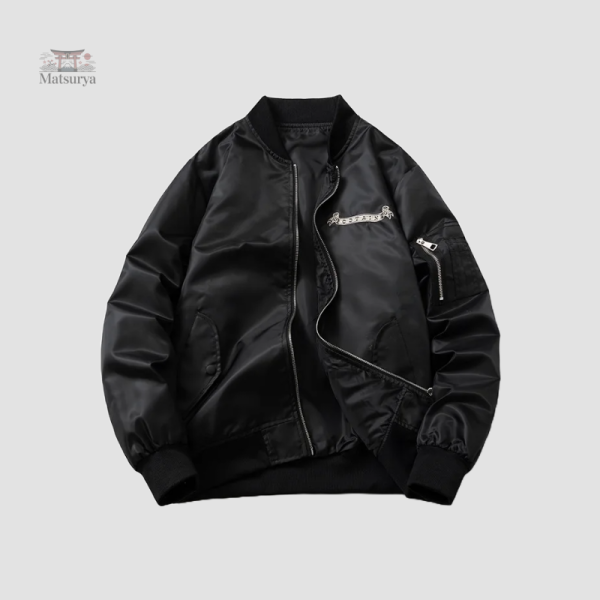 Veste Sukajan avec motifs traditionnels japonais