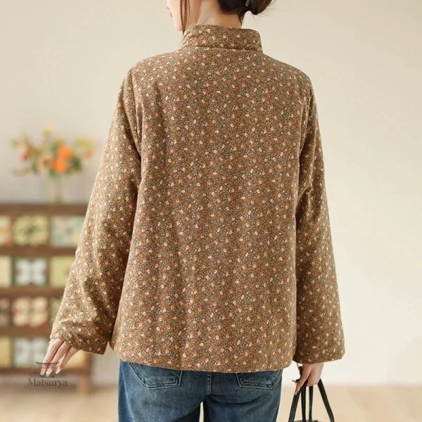 Veste légère à motifs floraux pour femme