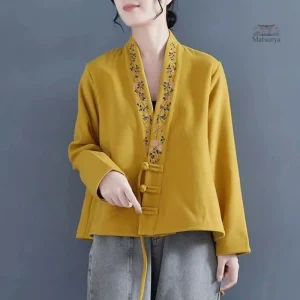 Kimono brodé pour femme, style chic et décontracté