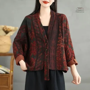 Veste kimono femme décontractée en tissu léger