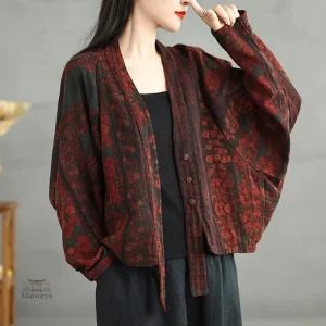Kimono femme avec motifs élégants et coupe fluide