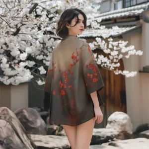 Kimono fleuri pour femme, style léger et estival