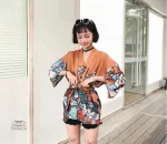 Veste Kimono Femme Motifs Japonais élégante et colorée