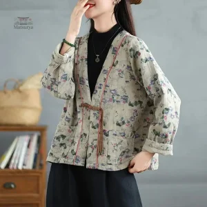 Veste Kimono Femme Rétro en style vintage élégant