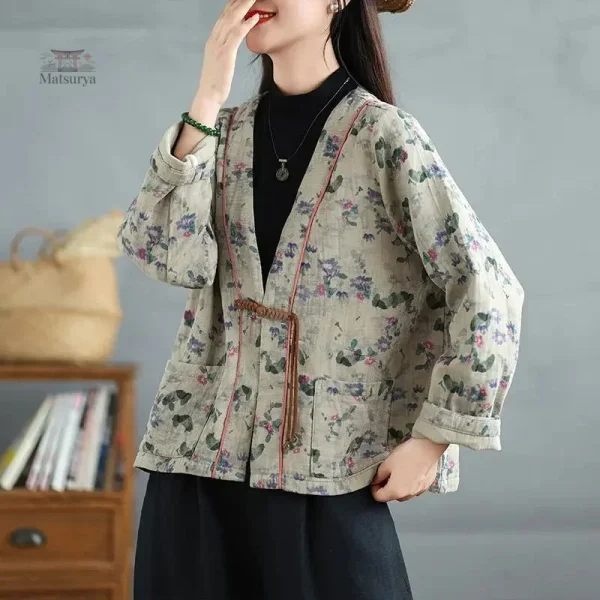 veste-kimono-femme-retro-1 Veste Kimono Femme Rétro en style vintage élégant