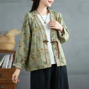 Veste kimono rétro pour un look féminin chic