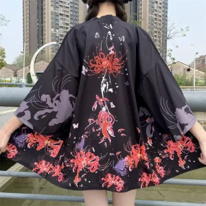Veste kimono femme style haori, design unique