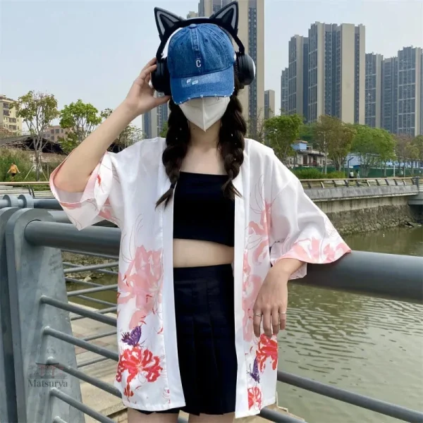 Veste haori pour femme, motif tendance et chic