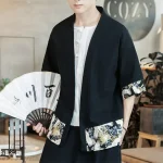 Veste Kimono Homme à Motifs élégante et décontractée