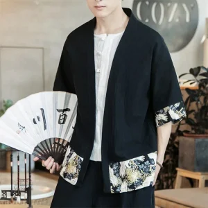 Veste Kimono Homme à Motifs élégante et décontractée