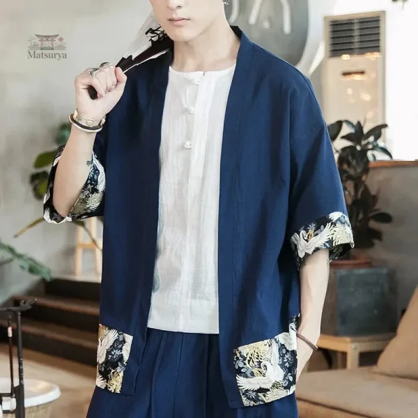 Kimono pour homme, veste à motifs tendance et originale