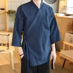 Veste kimono masculine en tissu léger