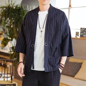 Veste kimono courte homme style japonais