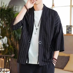 Kimono homme court en design japonais