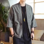 Kimono homme à manches courtes, style japonais