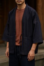 Veste kimono homme décontractée en jean