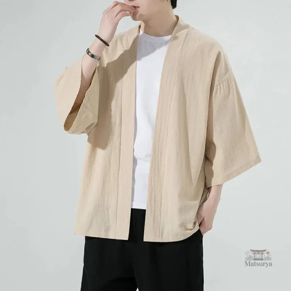 Veste kimono classique pour homme, intemporelle