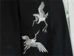 Veste en lin pour homme, style kimono, motifs élégants