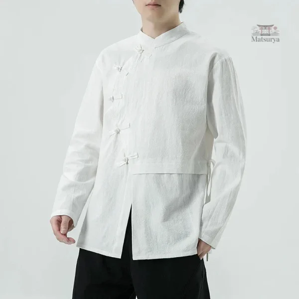 veste-kimono-homme-hanfu-1 Veste Kimono Homme Hanfu élégante et traditionnelle