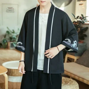 Veste Kimono Homme Kanagawa, style moderne et élégant