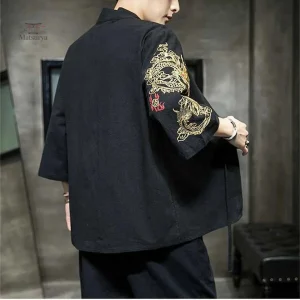 Kimono Homme à Manches Brodées
