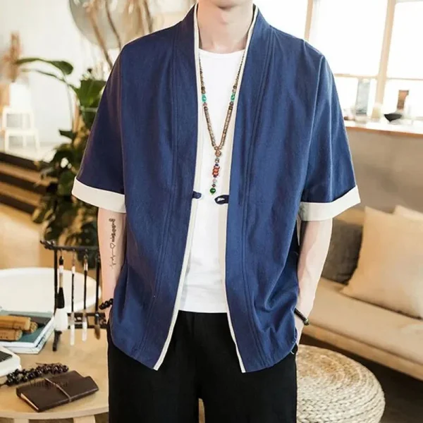 Veste kimono moderne en tissu léger