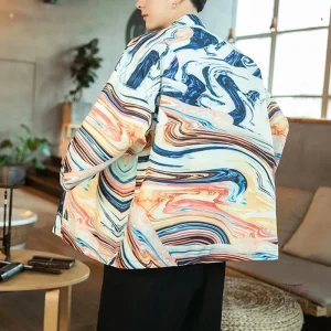 Kimono homme avec motifs colorés et design tendance