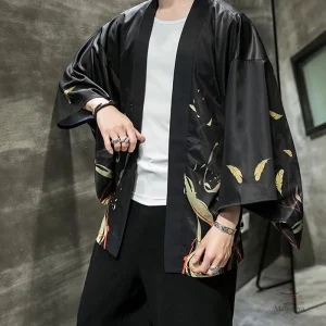 Kimono homme léger avec motif naturel