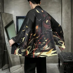 Veste kimono pour homme style décontracté