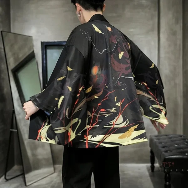 Veste kimono pour homme style décontracté