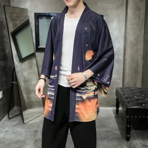 Veste Kimono Homme Pleine Lune élégante et moderne