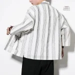 Veste Kimono Homme Rayée