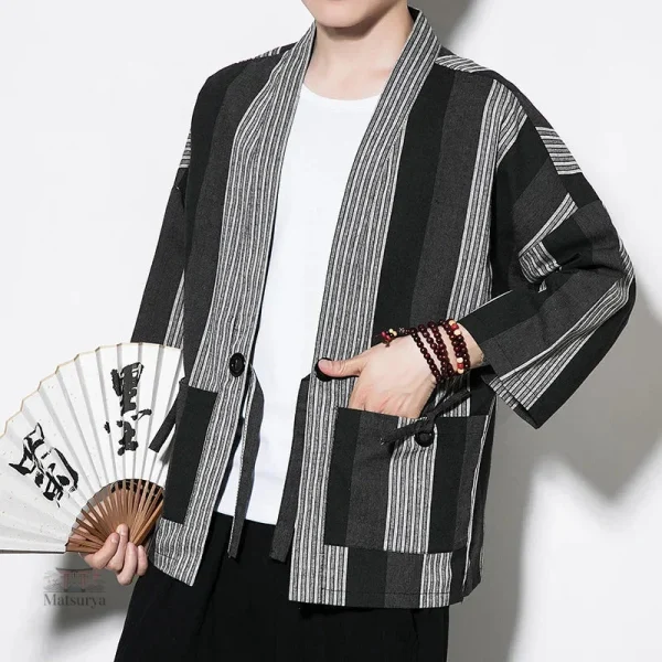 Veste kimono décontractée pour homme