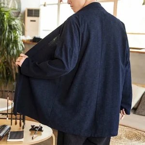 Kimono Homme Style Décontracté en couleur noire