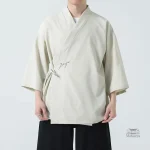 Veste kimono avec design artisanal